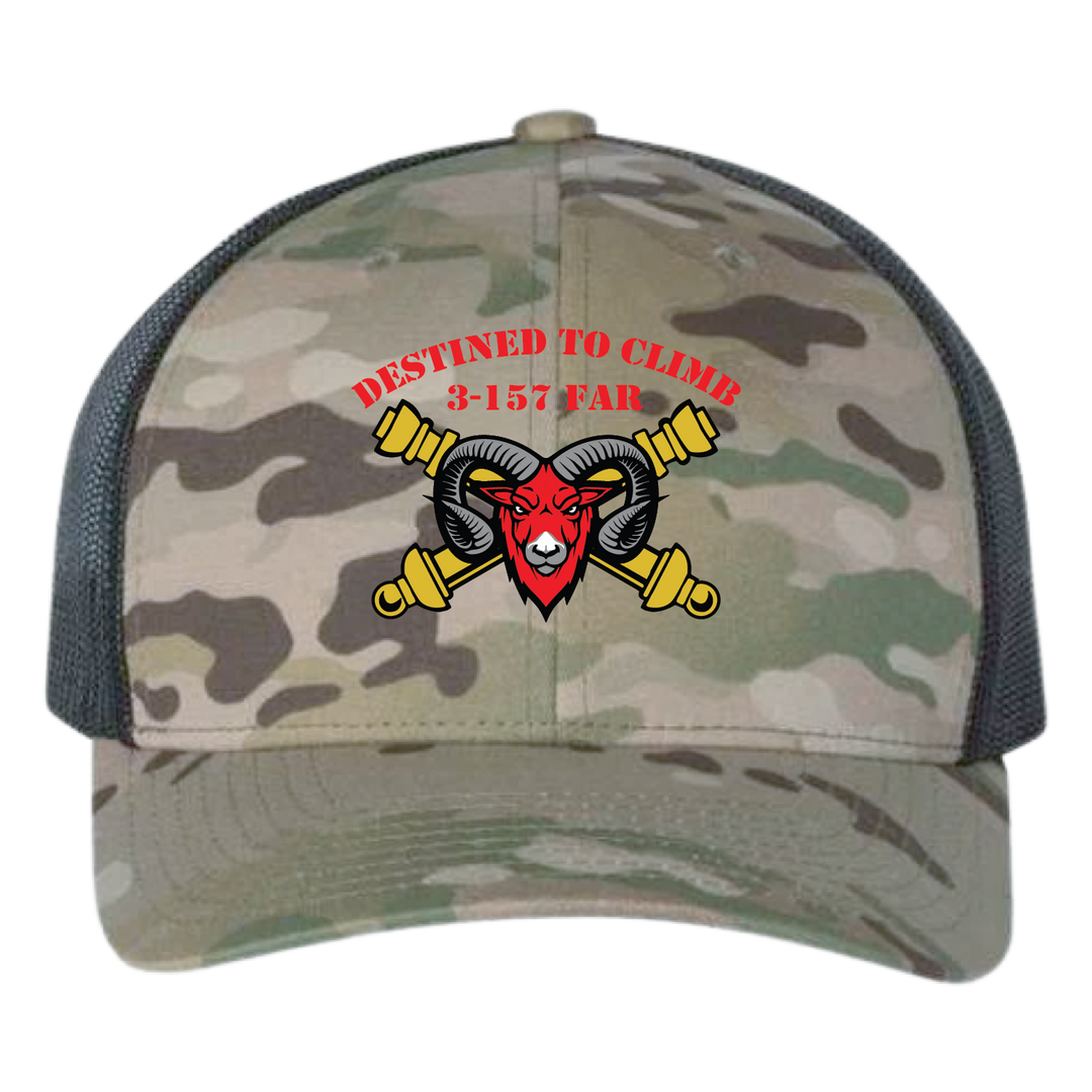 B BTRY, 3-157 FAR "BIGHORN" Embroidered Hats