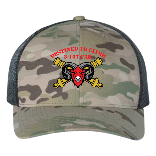 B BTRY, 3-157 FAR "BIGHORN" Embroidered Hats