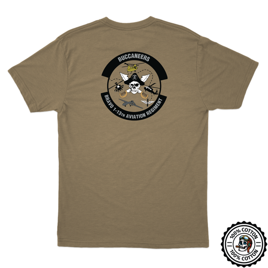 B Co, 1-13th AVN "Buccaneers" Tan T-Shirt
