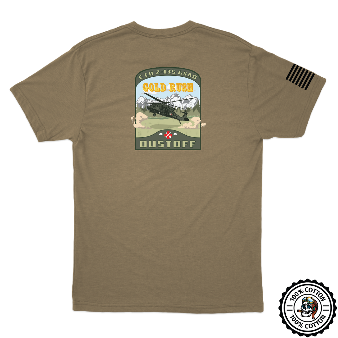 C Co, 2-135 GSAB "Gold Rush Dustoff" Tan 499 T-Shirt