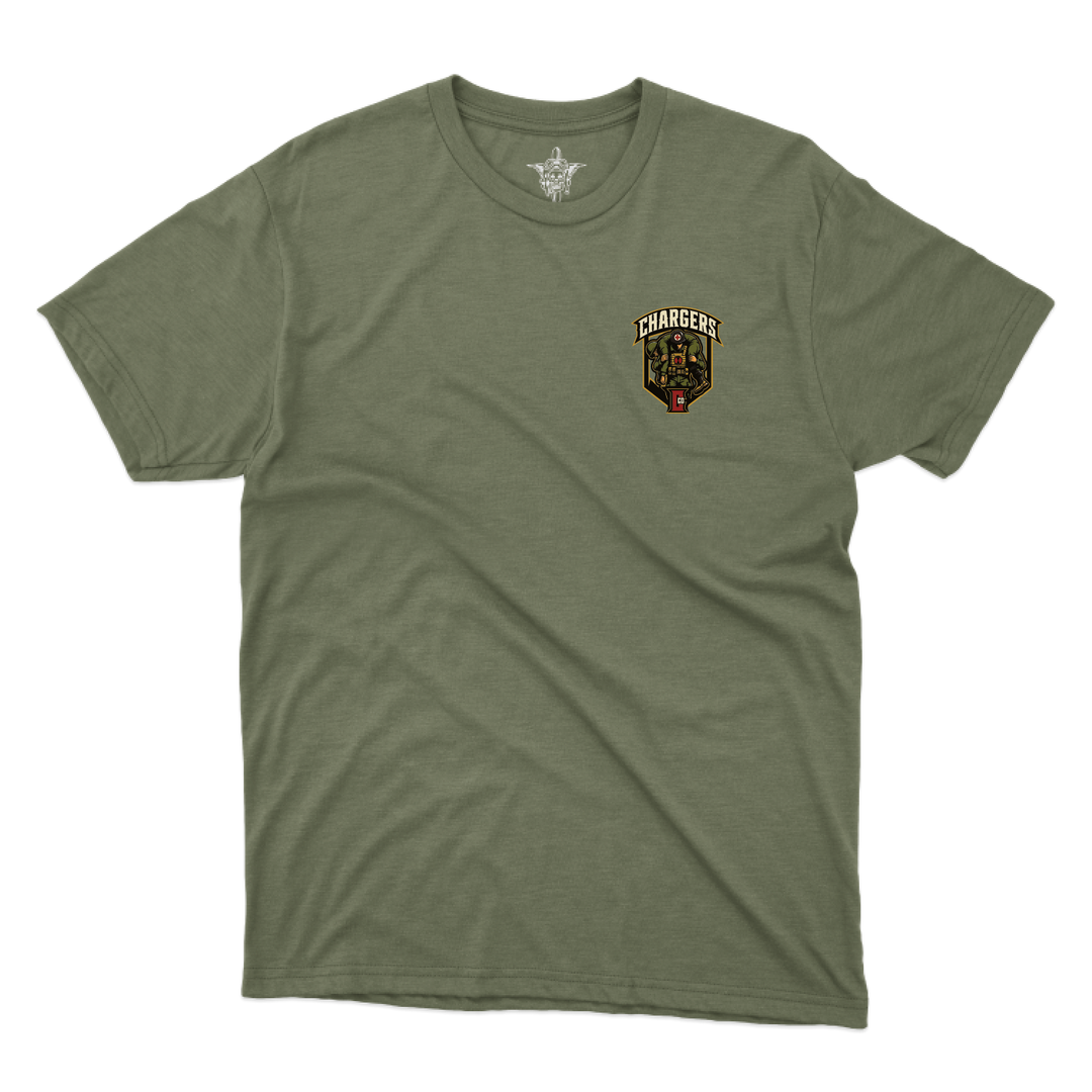 C CO CHARGERS_tee_heathermilitarygreen_front.png