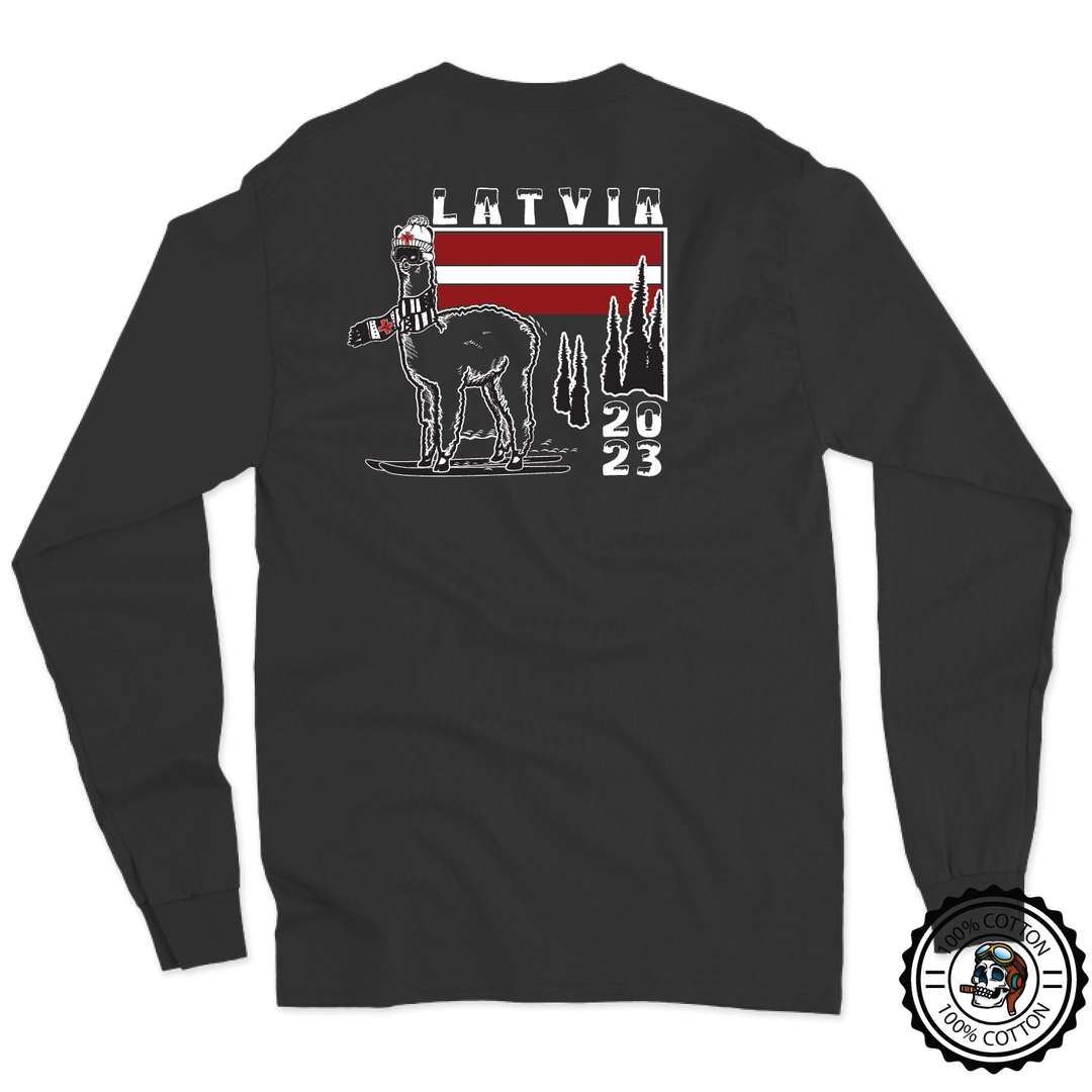 C Co, 2-3 GSAB "Combat Llamas" Latvia Long Sleeve T-Shirt