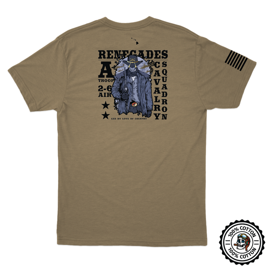 A TRP, 2-6 CAV "RENEGADES" Tan 499 T-Shirt