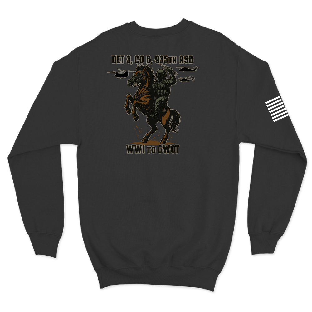 Det 3, B Co, 935th ASB w/ Flag Crewneck Sweatshirt
