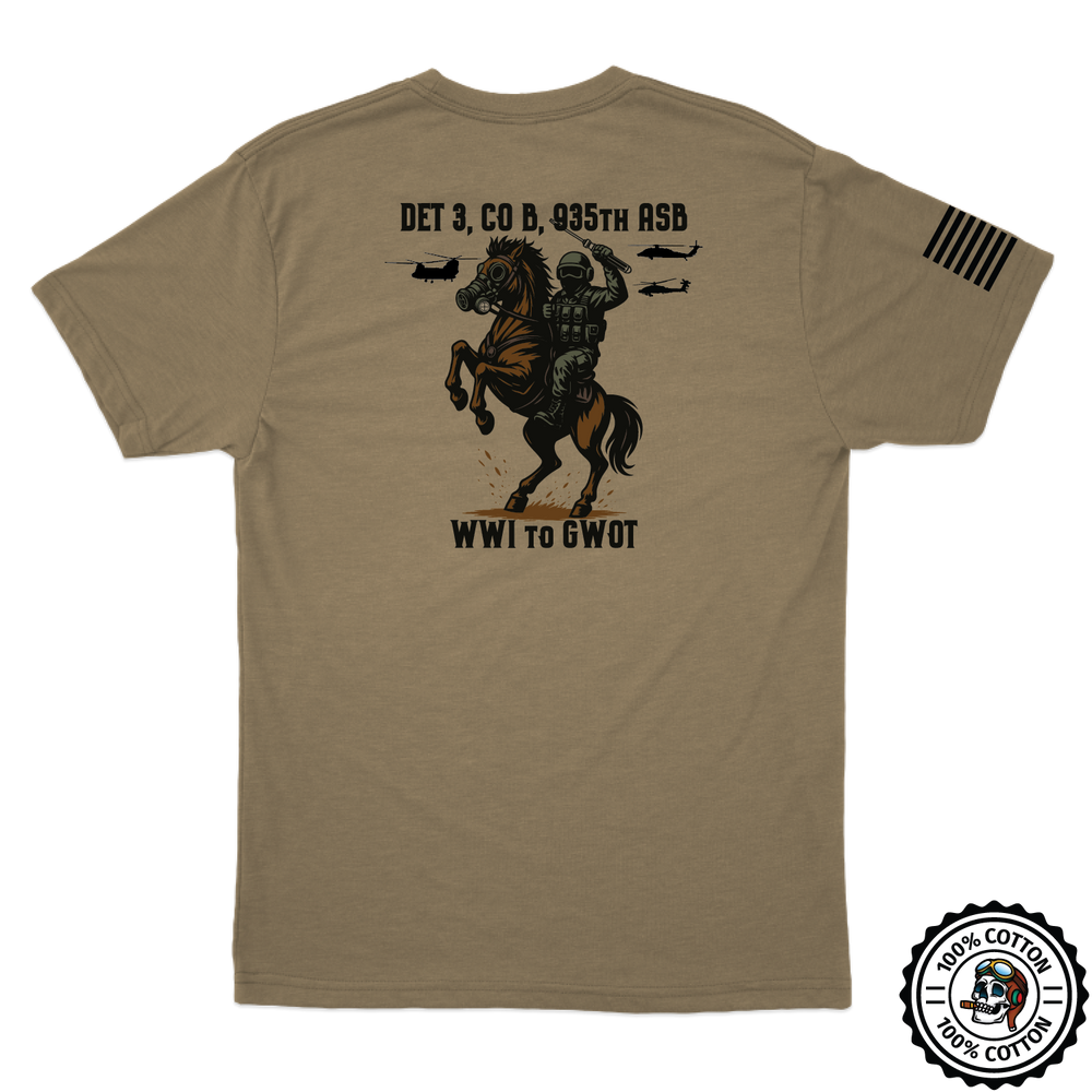 Det 3, B Co, 935th ASB w/ Flag Tan 499 T-Shirt