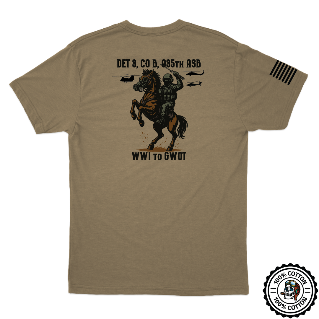 Det 3, B Co, 935th ASB w/ Flag Tan 499 T-Shirt