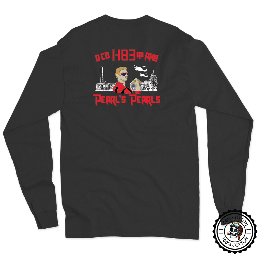 D Co, 1-183rd AHB Pearl's Pearls Long Sleeve T-Shirt