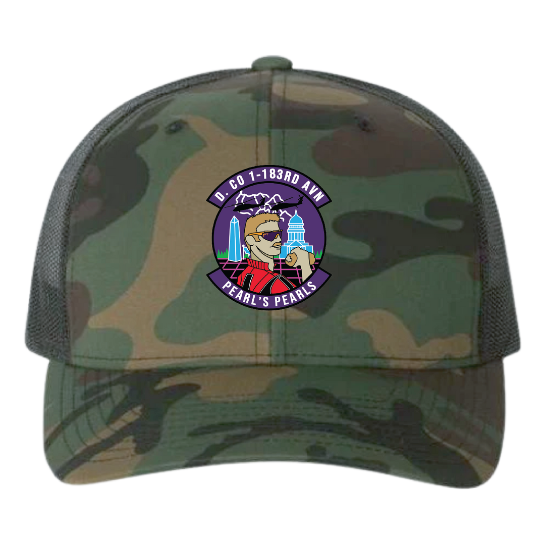 D Co, 1-183rd AHB Pearl's Pearls Embroidered Hats