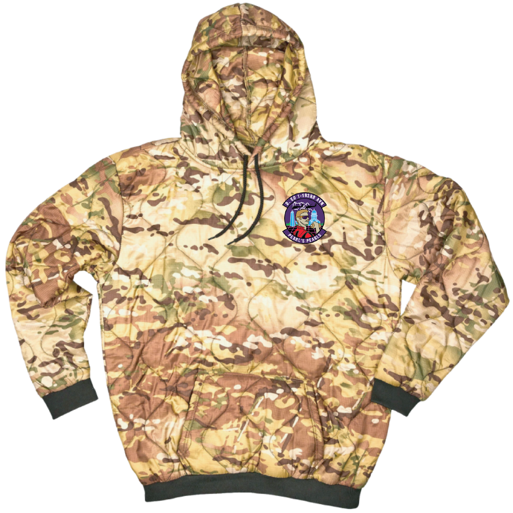 D Co, 1-183rd AHB Pearl's Pearls Field Hoodie Embroidery