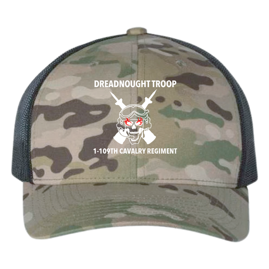 D TRP, 1-109th "Dreadnought" Embroidered Retro Trucker Hats