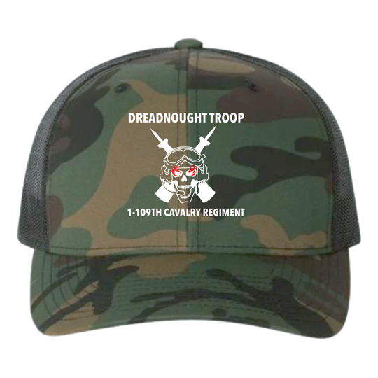 D TRP, 1-109th "Dreadnought" Embroidered Retro Trucker Hats