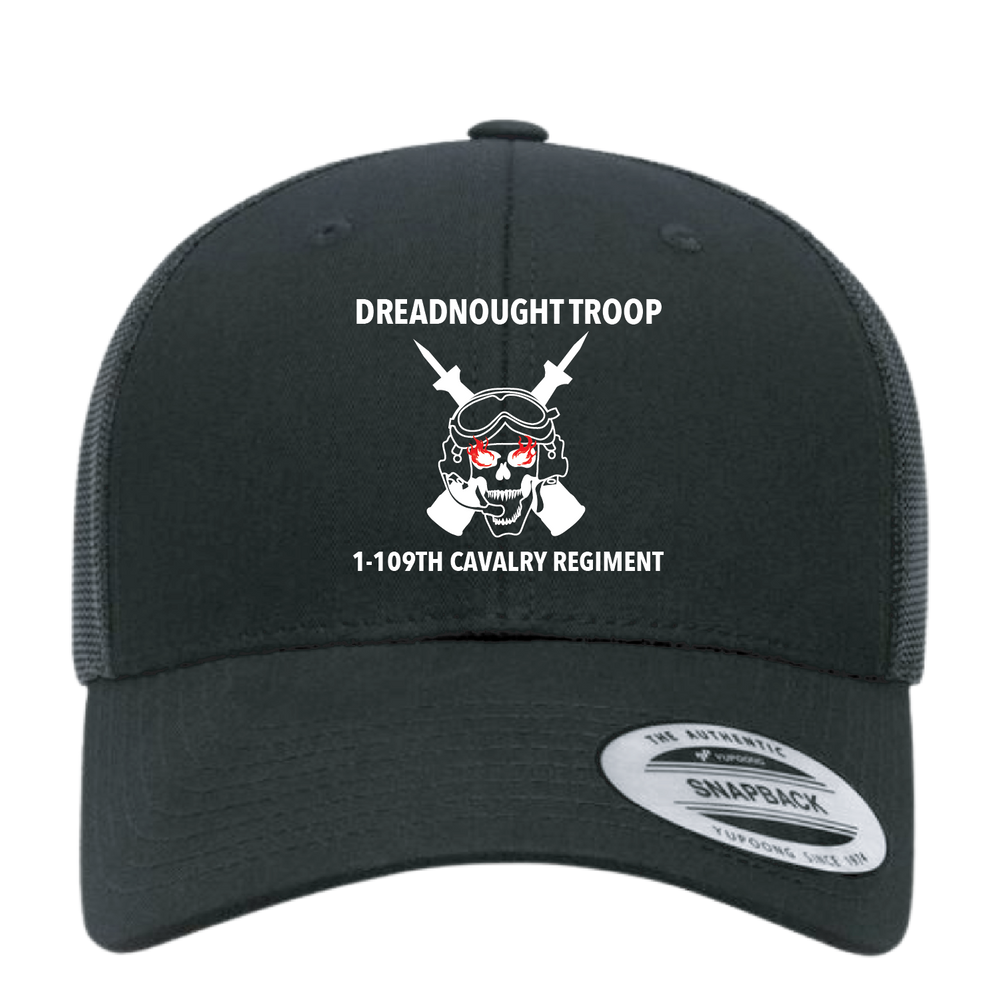 D TRP, 1-109th "Dreadnought" Embroidered Retro Trucker Hats
