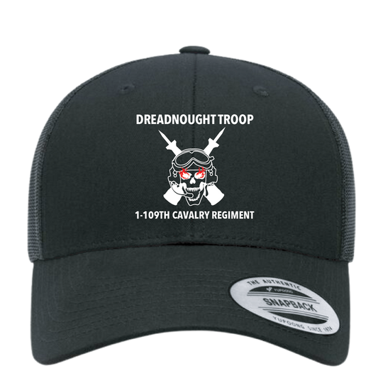 D TRP, 1-109th "Dreadnought" Embroidered Retro Trucker Hats