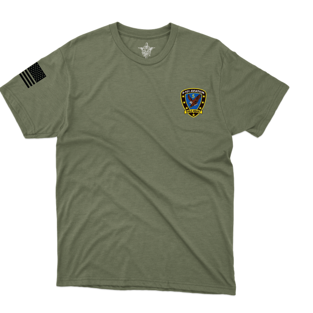 D CO, 5-101_tee_heathermilitarygreen_front.png