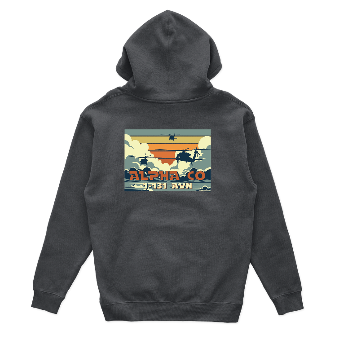 A Co, 1-131 AHB "Death's Angels" V3 Hoodies