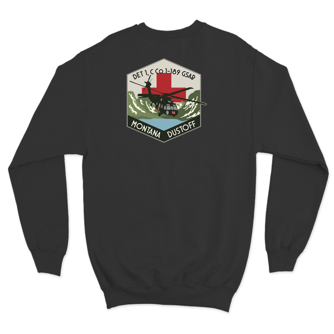 Det 1, C Co, 1-189 GSAB "Montana Dustoff" Crewneck Sweatshirt