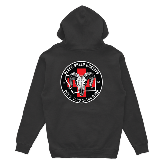 Det 1, C Co, 1-189 GSAB  Black Sheep Dustoff Hoodies