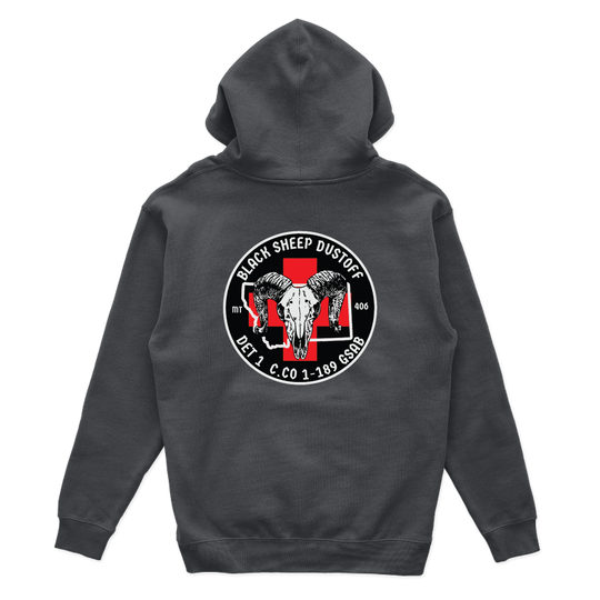 Det 1, C Co, 1-189 GSAB  Black Sheep Dustoff Hoodies