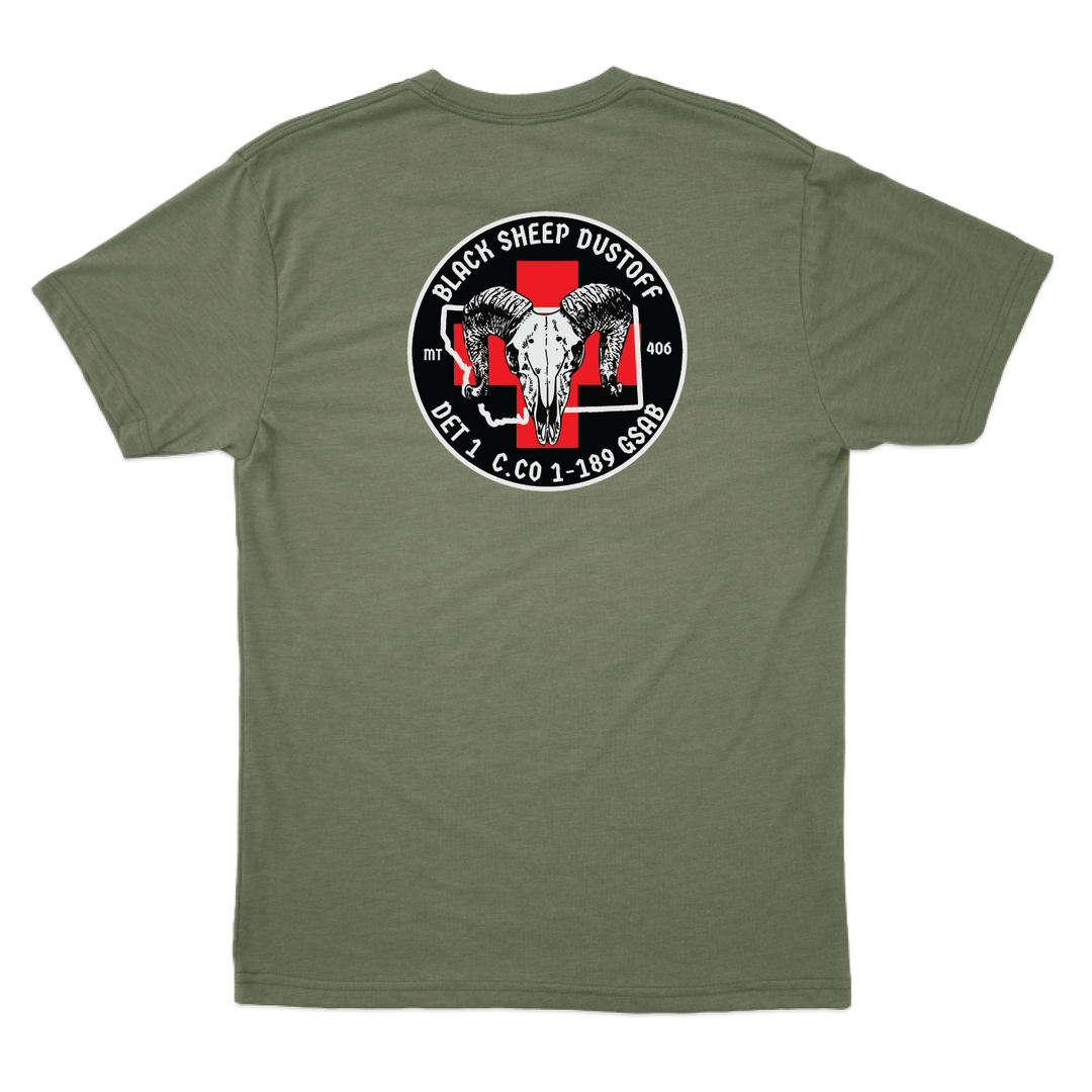 Det 1, C Co, 1-189 GSAB  Black Sheep Dustoff T-Shirts