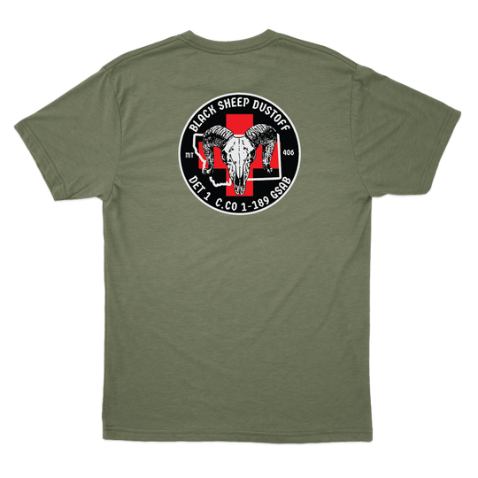 Det 1, C Co, 1-189 GSAB  Black Sheep Dustoff T-Shirts