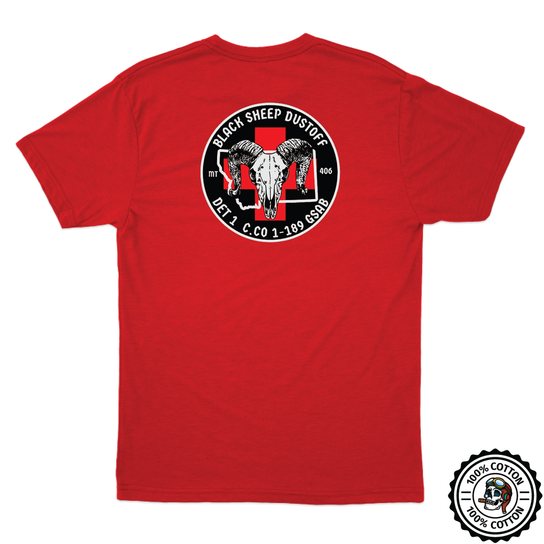 Det 1, C Co, 1-189 GSAB  Black Sheep Dustoff T-Shirts