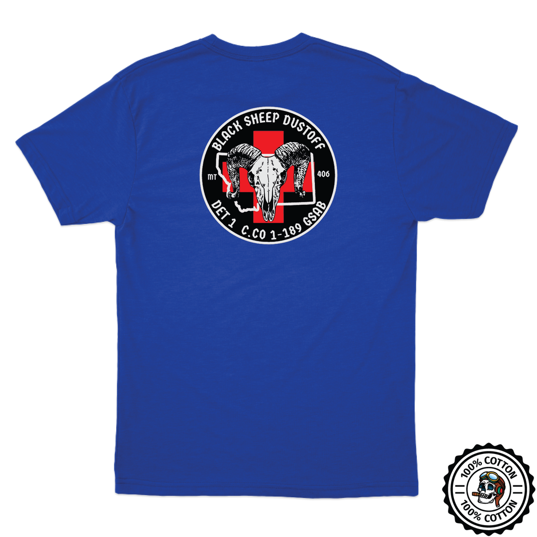 Det 1, C Co, 1-189 GSAB  Black Sheep Dustoff T-Shirts