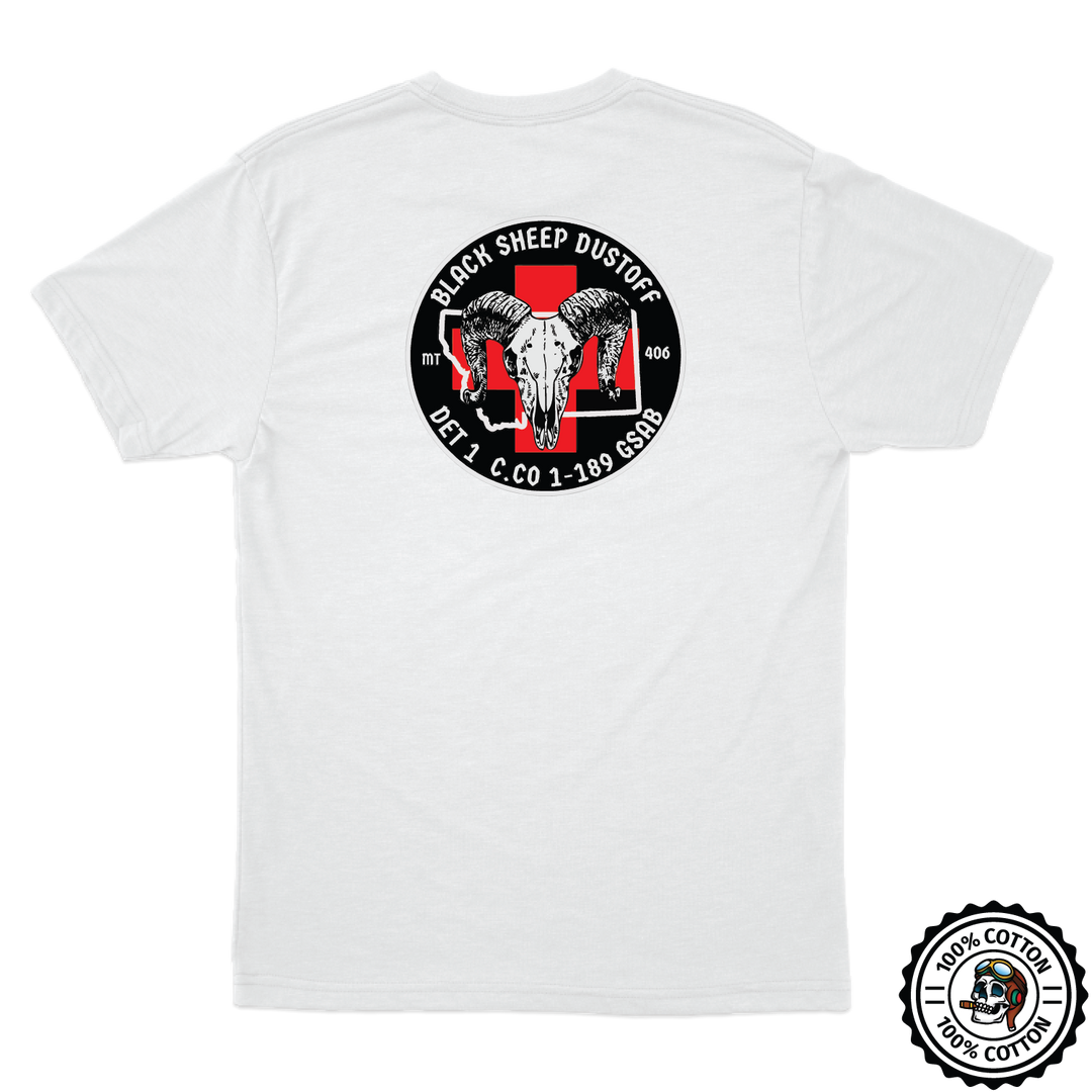 Det 1, C Co, 1-189 GSAB  Black Sheep Dustoff T-Shirts