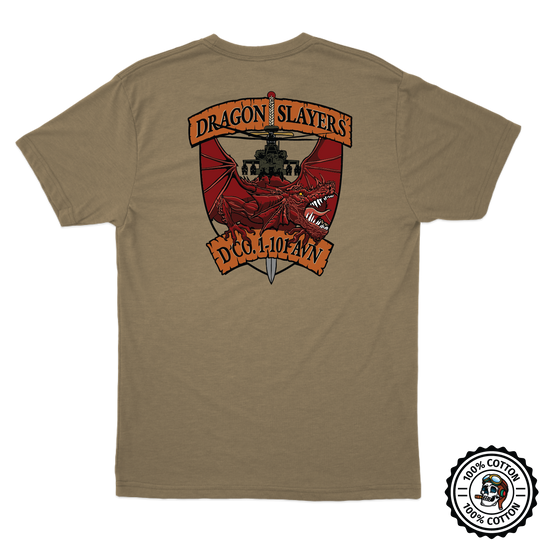 D Co, 1-101 AVN "Dragon Slayers" Tan 499 T-Shirt