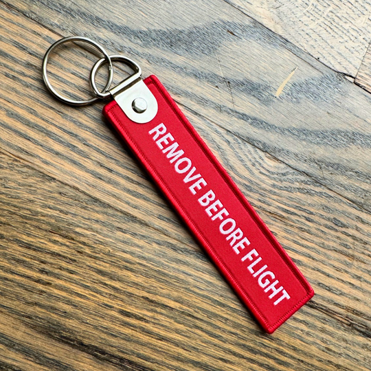 Remove Before Flight Key Chain