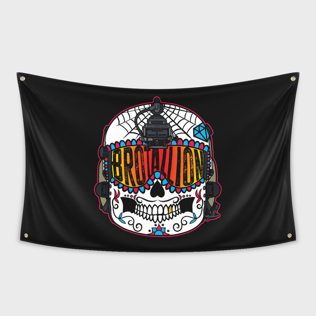 Santana Candy Skull Flag