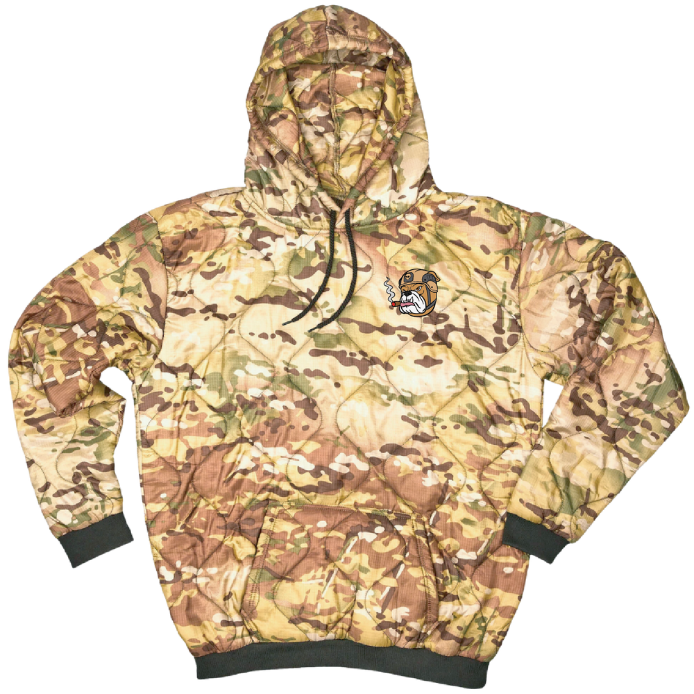 Woobie Hoodie — E Co, 1-3 AB "Bulldogs" Embroidery