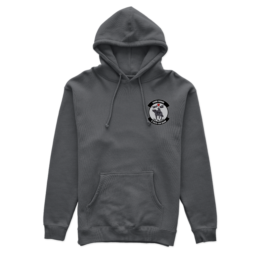 E CO, DK HORSE_hoodie_charcoal_front.png