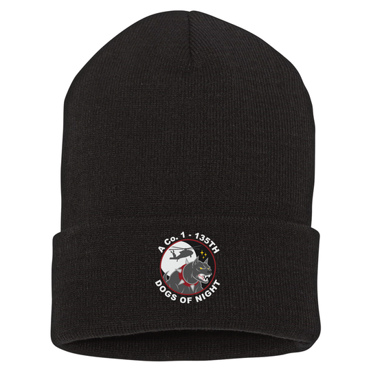 A Co, 1-135th AHB "Dogs of Night" Beanies