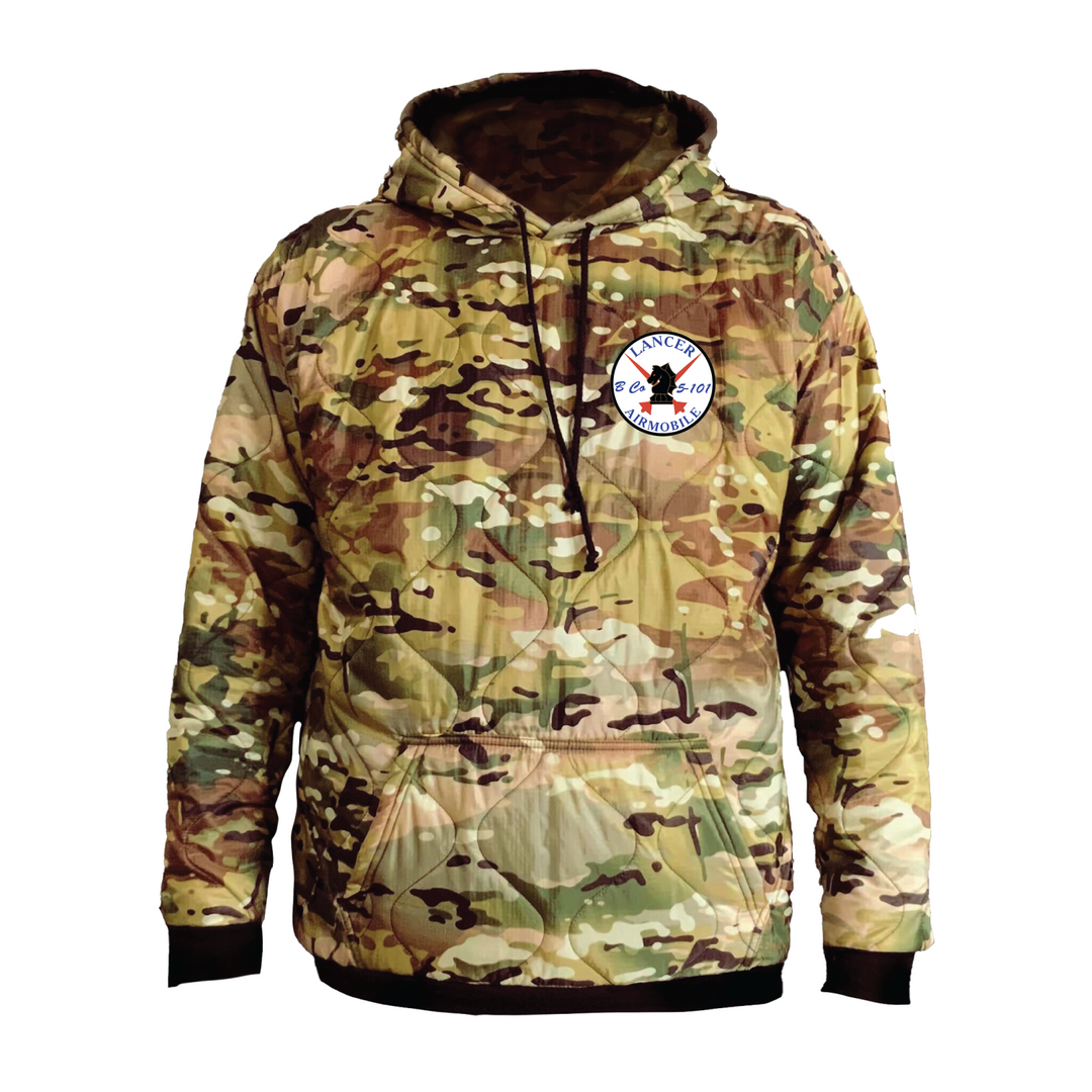 B Co, 5-101 AHB "Lancers" Woobie Hoodie Embroidery