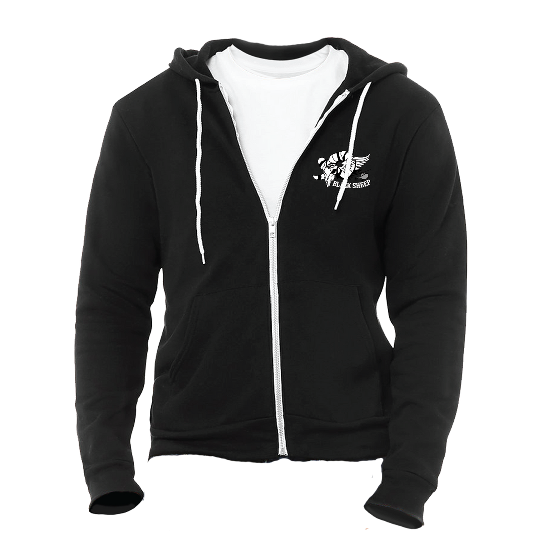 Det 1, B Co, 1-112 S&S "Black Sheep" Full-Zip Hoodie