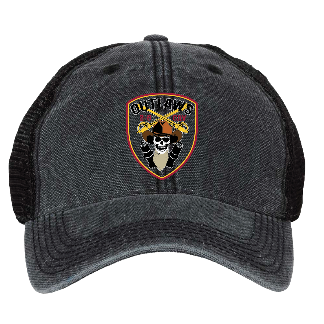 D Co, 2-6 CAV "Outlaws" Embroidered Hats
