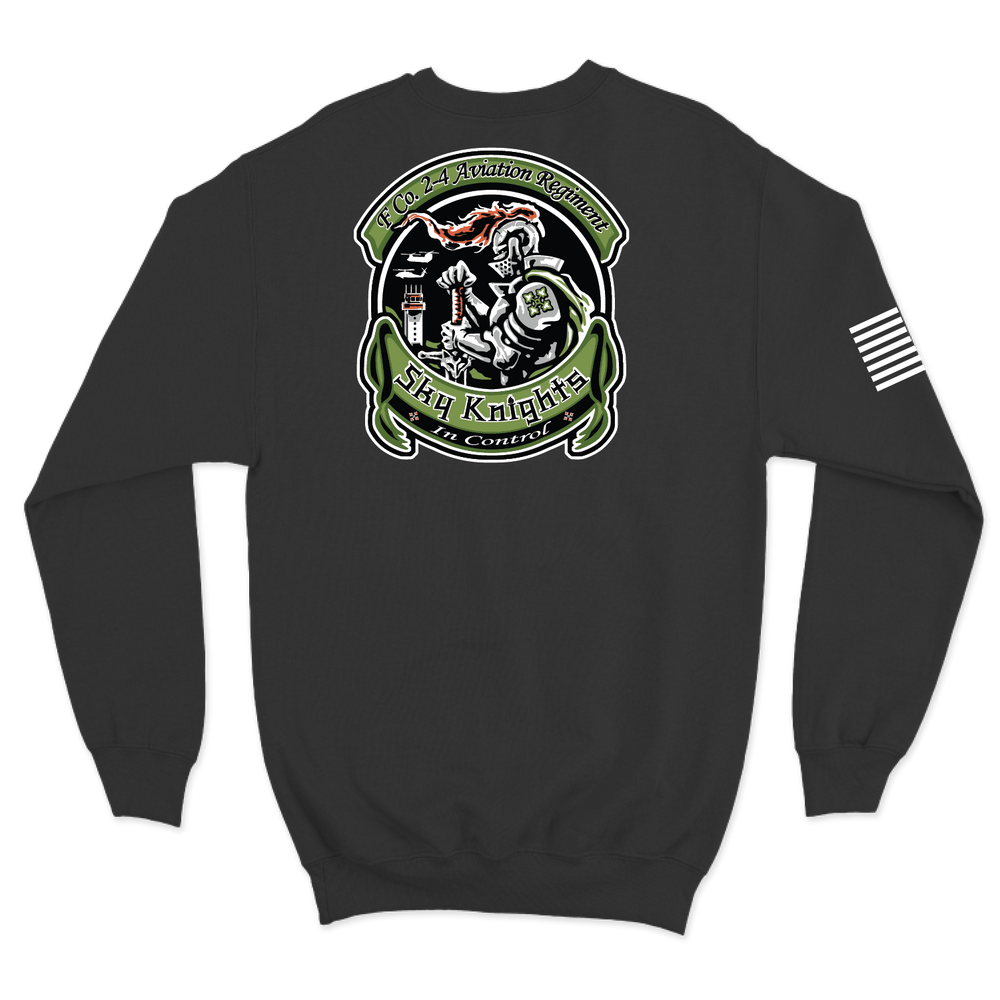 F Co, 2-4 GSAB "Sky Knights" W/ Flag Crewneck Sweatshirt