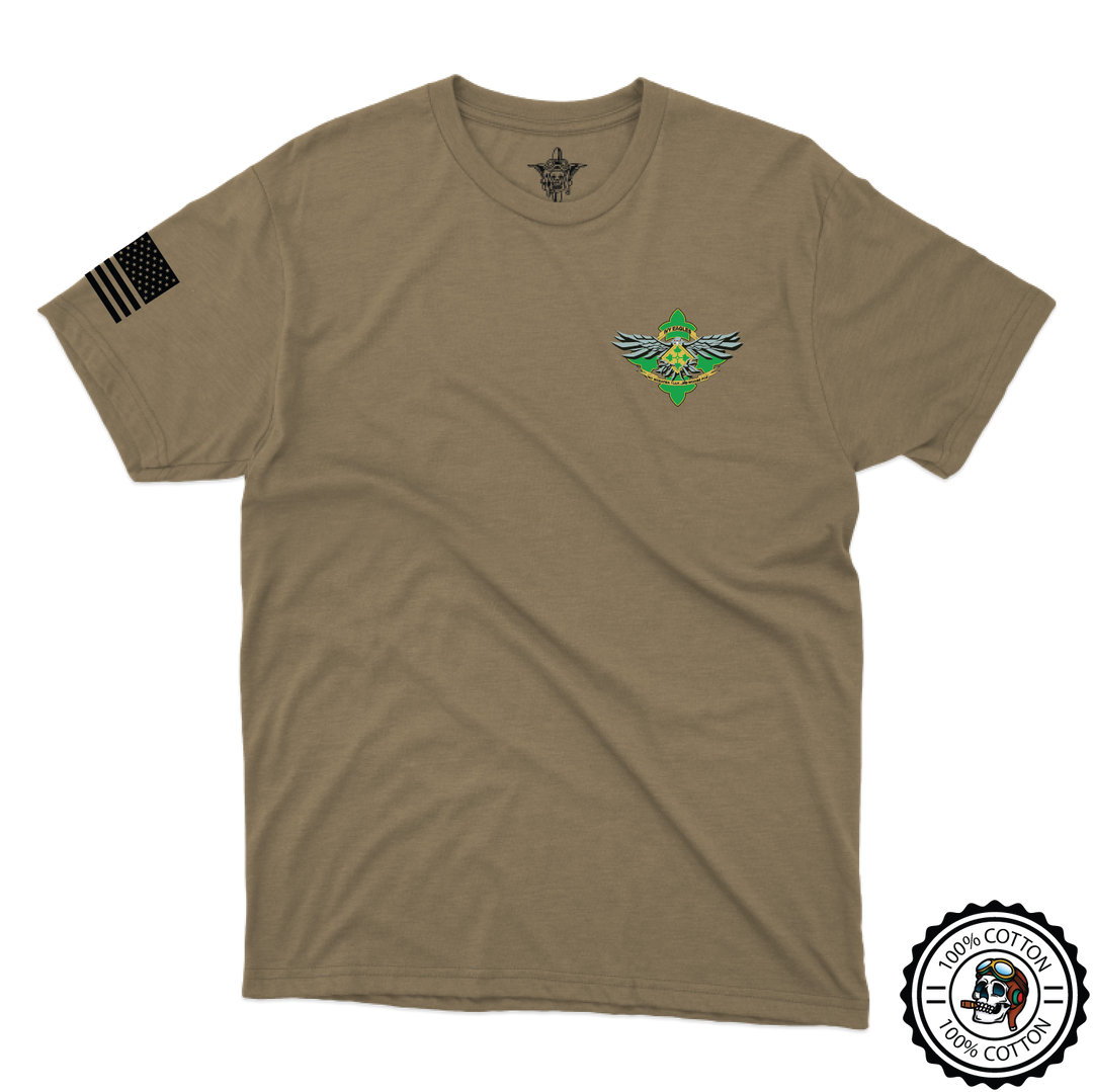 F Co, 2-4 GSAB "Sky Knights" W/ Flag Tan 499 T-Shirt