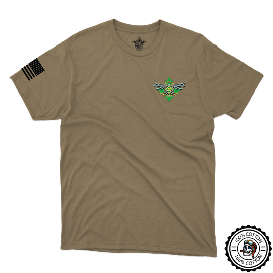 F Co, 2-4 GSAB "Sky Knights" W/ Flag Tan 499 T-Shirt