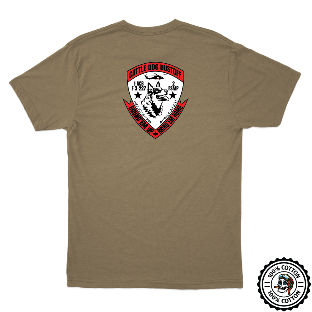 F Co, 3-227 Cattle Dog Dustoff Tan T-Shirt
