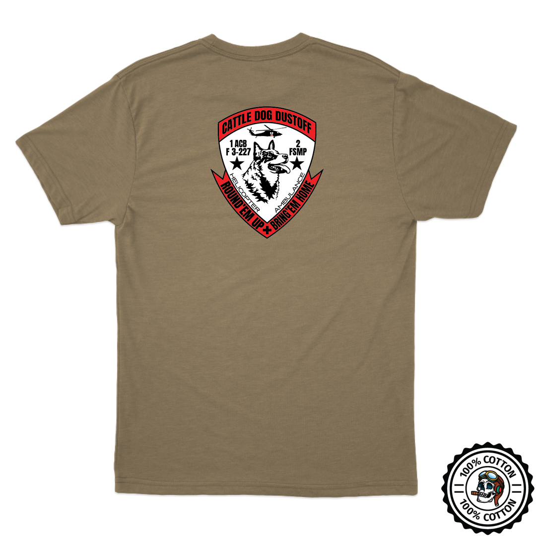 F Co, 3-227 Cattle Dog Dustoff Tan T-Shirt