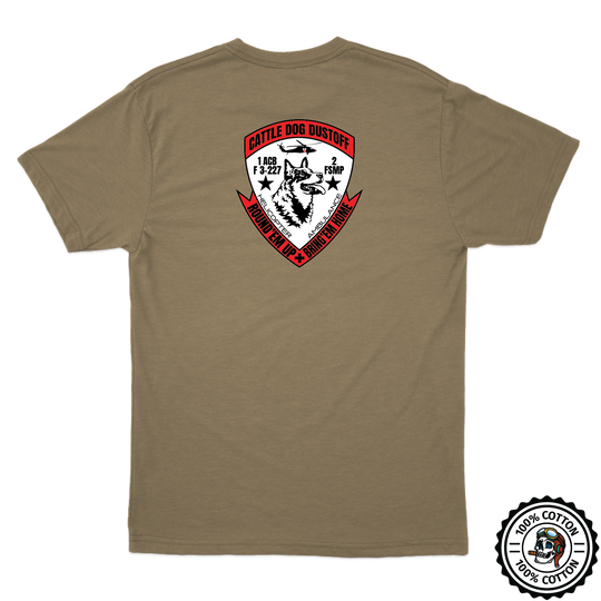 F Co, 3-227 Cattle Dog Dustoff Tan T-Shirt
