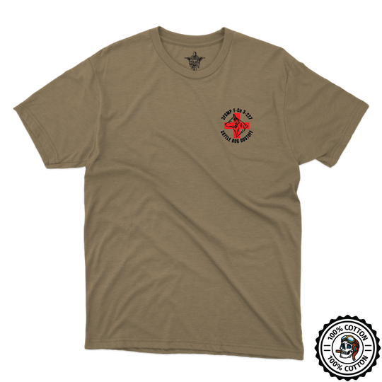 F Co, 3-227 Cattle Dog Dustoff Tan T-Shirt