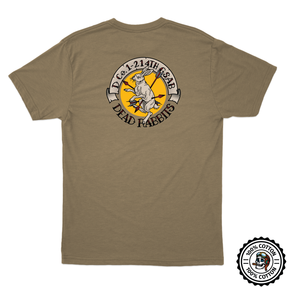 D Co, 1-214 GSAB “Dead Rabbits” V2 Tan 499 T-Shirt