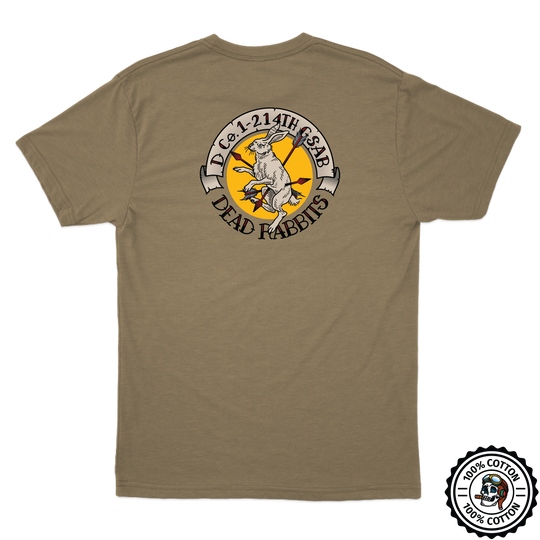 D Co, 1-214 GSAB “Dead Rabbits” V2 Tan 499 T-Shirt