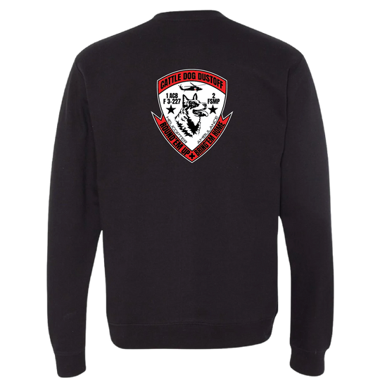 F Co, 3-227 Cattle Dog Dustoff Crewneck Sweatshirt