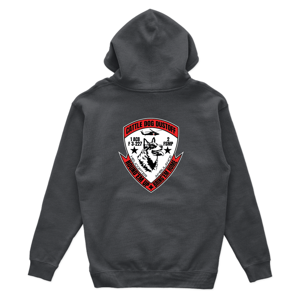 F Co, 3-227 Cattle Dog Dustoff Hoodies