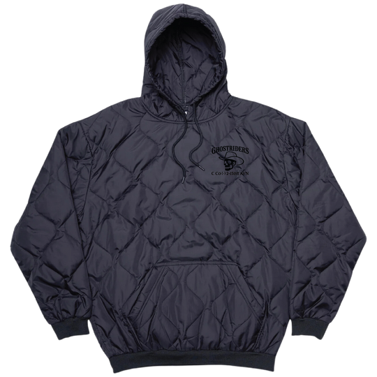 Woobie Hoodie — C Co, 2-151 AVN "Ghostriders" Black Embroidery