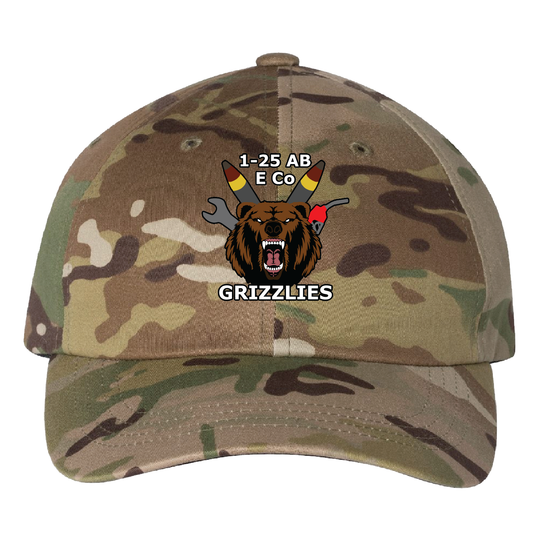 E Co, 1-25 AB "Grizzlies" Embroidered Hats