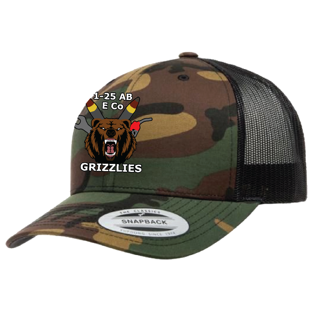 E Co, 1-25 AB "Grizzlies" Embroidered Hats